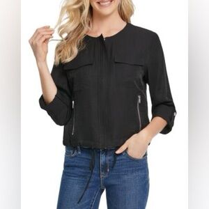 DKNY Black Zippered Jacket